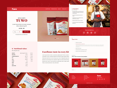 Tuwo Landing Page cooking delivery food foodie home page homepage landingpage restaurant webdesign website