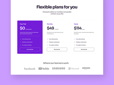 Pricing plan