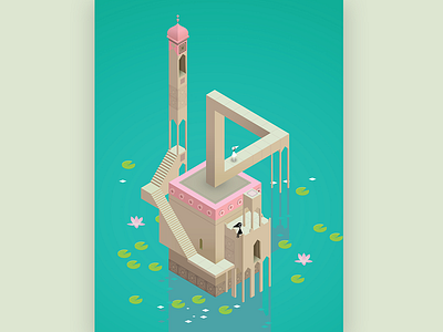 Tribute to Monument Valley illustration isometric isometric illustration monument valley