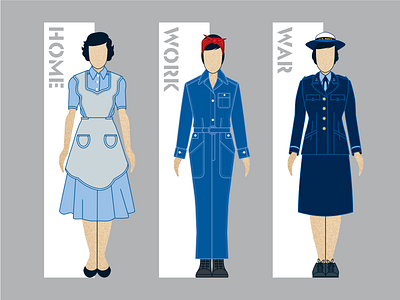 Exhibit Section Wayfinding Icons icon illustraion navy rosie the riveter vector women wwii