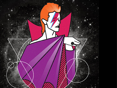 Bowie Illustration illustration poster