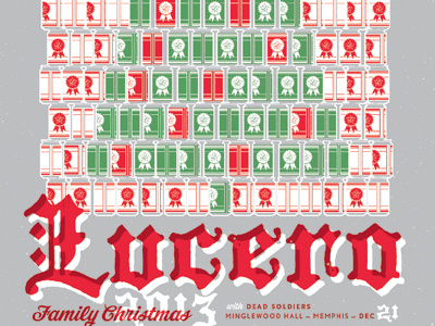 Lucero Family Christmas Poster illustration poster type