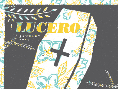 Lucero January 2014 Tour Poster gigposter poster design
