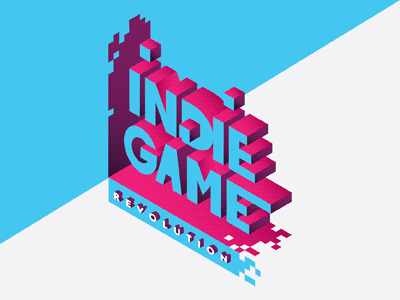 Indie Games Revolution Logo exhibit design indie games logo