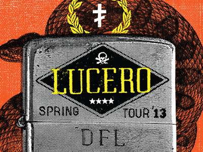 Lucero Spring Tour 2013 Poster gig poster