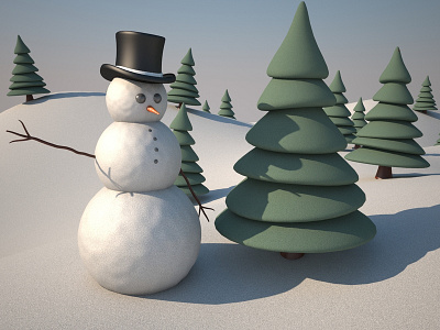 Snowman - 3D 3d 3dsmax snowman