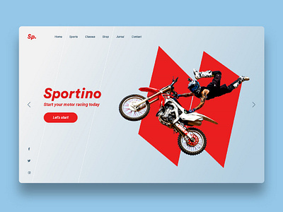 Sportino new sport website concept