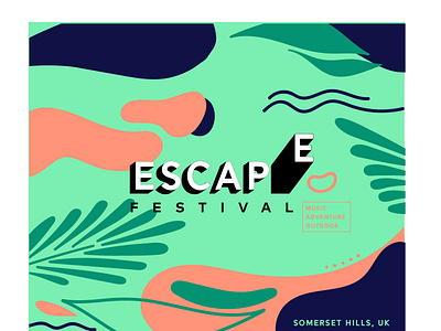 Branding Escape Festival branding briefbox design flat illustration logo vector