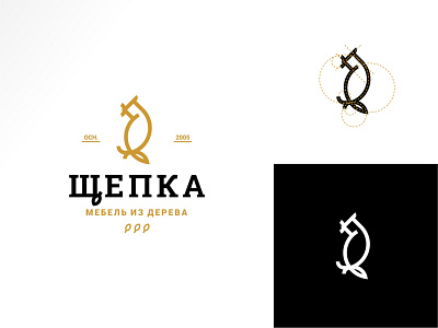 Logo - wooden furniture art bird branding design golden ratio icon logo logo design logotype mesh modular typography vector
