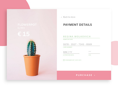 Credit Card Checkout credit card dailyui002 design flat minimal pro100challenge typography ui ux vector web website