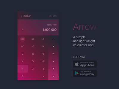 Calculator app app calculator calculator app design minimal mobile app pink pro100challenge ui ux