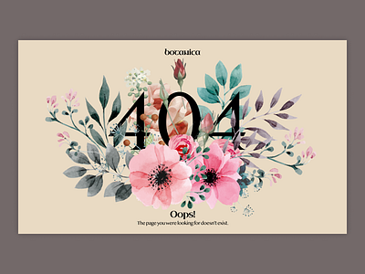 Modern 404 page 404 page dailyui008 design flowers illustration modern nude plants pro100challenge ui ux vector web website