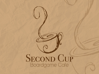 Second Cup Cafe Logo coffee illustrator logo logo design photoshop