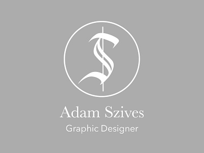 Adam Szives Logo branding calligraphy