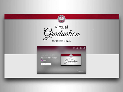 PCA Virtual Graduation Site css graduation html school ui ui ux ux web design