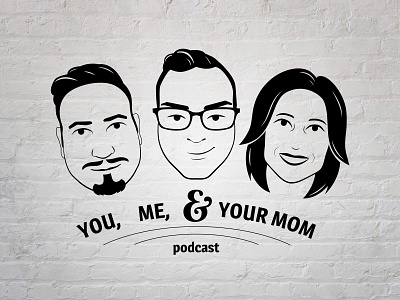 You, Me, & Your Mom branding design illustrator logo podcast