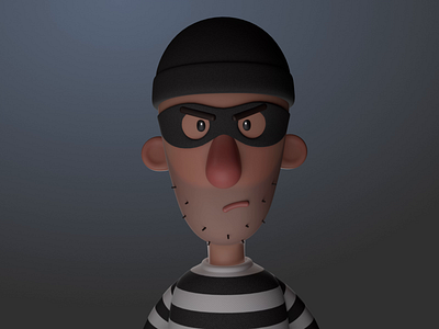 Crooked Carl 3d 3d bad guy 3d character 3d character animation 3d illustration animation bad guy character animation character design crook motion graphics robber