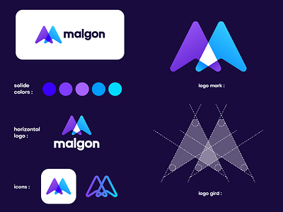 malgon logo guidline app icon branding colors concept design icon identity design illustration logo logo a day logo app logo designer logo mark logodesign logotype minimal modern logo typography