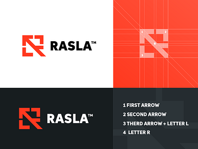 rasla logo design concept abstract brand branding creative logo design icon illustration logo concept logo designer logo grid logo mark logodesign logotype minimal modern logo monogram rasla typogaphy vector