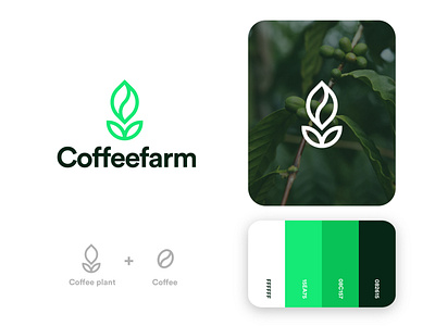 coffefarm logo design brand design branding coffee logo design green color green logo icon illustration leaf leaf logo logo logo a day logo design concept logo designer logo idea logo mark logodesign modern logo symbol typography