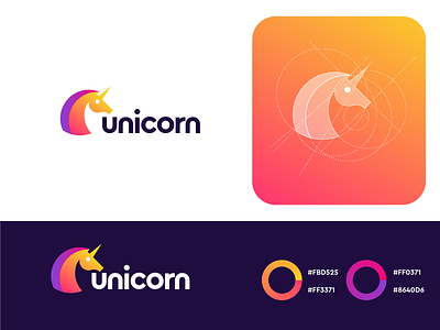 unicorn logo design brand design brand identity branding colors design design company fantasy icon illustration logo design branding logo designer logo grid logo mark logodesign logotype minimal modern logo typogaphy unicorn wordmark