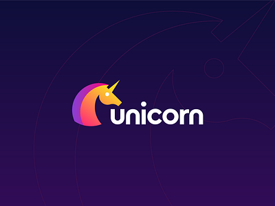 unicorn logo concept