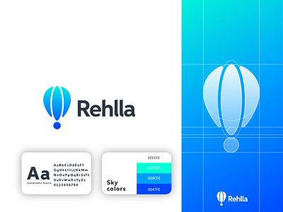 rahlla logo design air balloon blue brand design brand identity brand strategy brandguide branding colors design icon identity design illustration logo logo animation logo designer logo mark logodesign logotype minimal modern logo