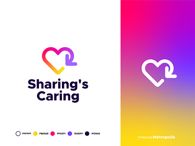 Sharing s Caring logo app concept app icon brand identity branding colors design gradient color gradient logo icon illustration logo logo concept logo creator logo design branding logo designer logo mark logodesign love minimal modern logo