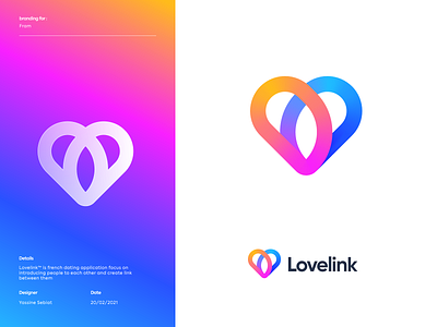 lovelink logo Concept brand design brand identity branding branding design datingapp design heart icon illustration logo concept logo design logo designer logo mark logodesign logoprocess love mark minimal modern logo webdesign