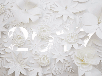 A Very Floral 2017 flowers paper craft typography