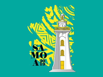 Apia City Clock Tower apiacity authenticbrownie clocktower graphic design samoa vector
