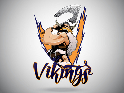 Super9 - Vikings authenticbrownie graphic design illustration logodesign rugby vector