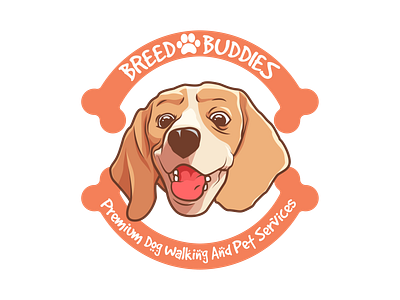 Breed Buddies authenticbrownie design dogs filoilefiti graphic design illustrator logo logodesign pets vector