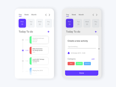 Dialy Activity App by adhinata24 on Dribbble