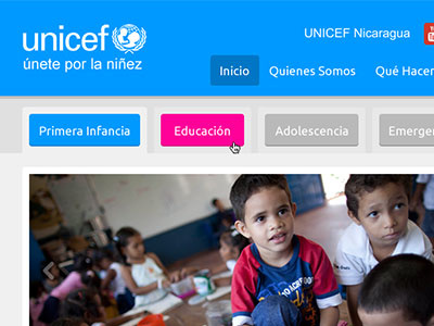 Unicef Nicaragua design unicef web web design webdesign website