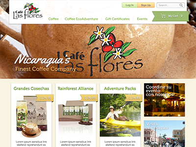 Café Las Flores Homepage ui web web design webdesign website