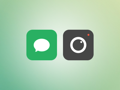 Messages & Camera camera design flat icon icons ios 7 ios7 iphone messages