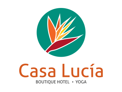 Casa Lucia Logo Design boutique design flower heliconia hotel logo yoga
