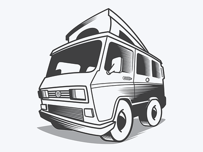 Westfalia '89 auto car illustration logo transport vector vehicle vw westfalia