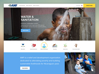 American Nicaragua Foundation (ANF) design nicaragua responsive ui ux website