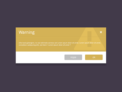 Warning Message message warning window