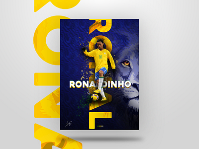 Ronaldinho Poster art brazil fifa 20 illustration jestar pes player poster ronaldinho soccer