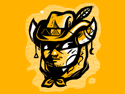 Bullkid animal bull character design illustration mexico shadow yellow