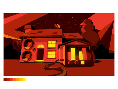 Styleframe Doritos animation design house illustration loud sound speakers stayhome styleframe