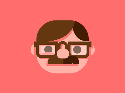 Señor character dad flat glasses guy illustration illustrator man mister mustache vector vectorial