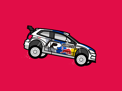 flying wrc auto car illustration race vector volkswagen wrc