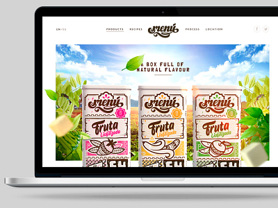 Menú Fruit Website design fruit homepage interactive landingpage web website