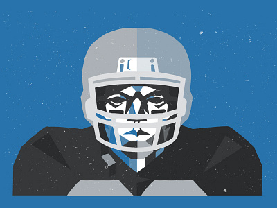 Smith Scouting american face football geometric helmet player portrait