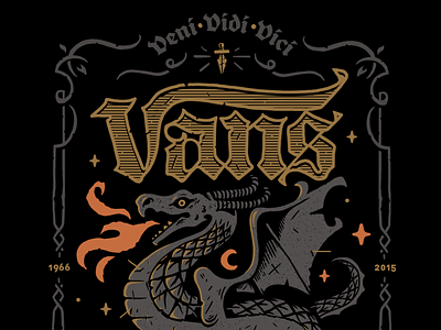 Vans Tee blackletter brand design gothic lettering sword tshirt vans
