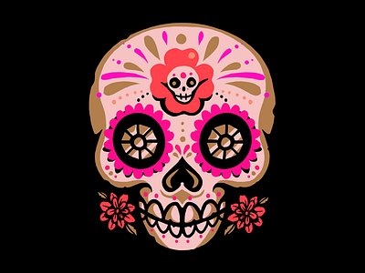 Día de Muertos calavera dayofthedead death diademuertos folk illustration mexican mexico skull